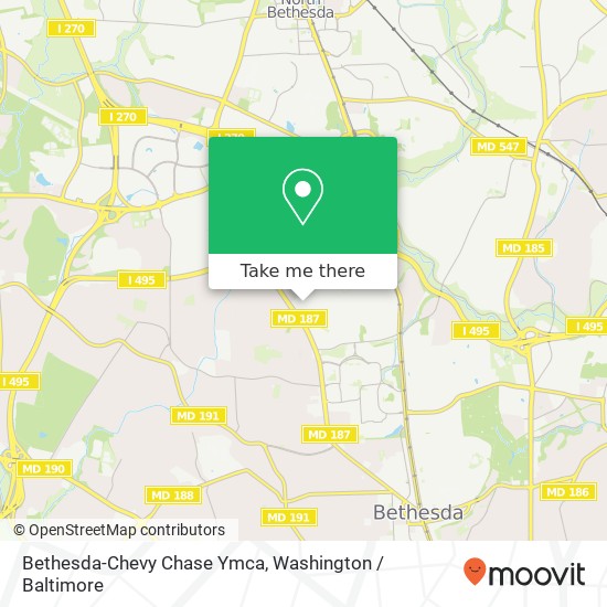 Mapa de Bethesda-Chevy Chase Ymca