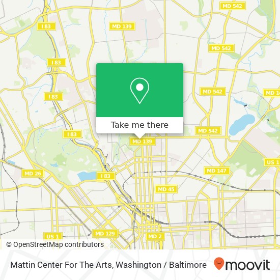 Mapa de Mattin Center For The Arts