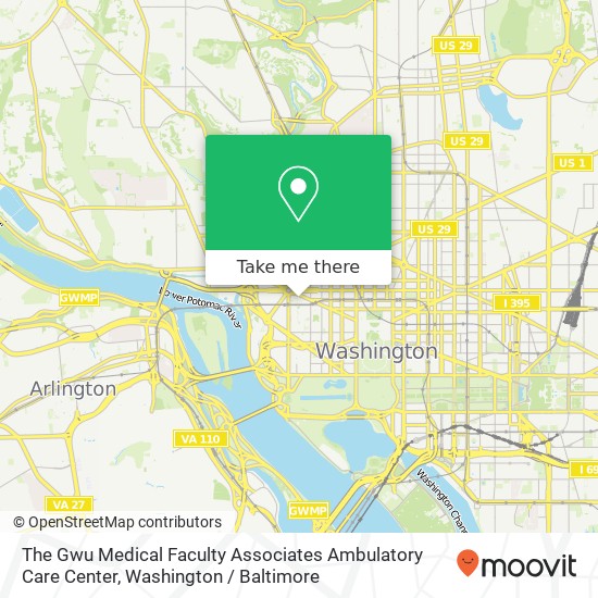 Mapa de The Gwu Medical Faculty Associates Ambulatory Care Center