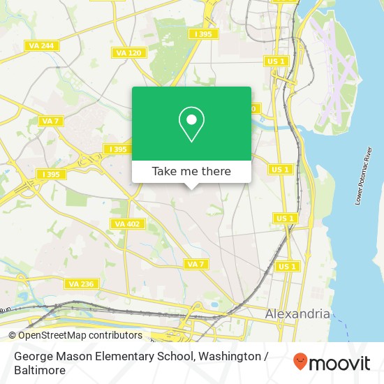 George Mason Elementary School map