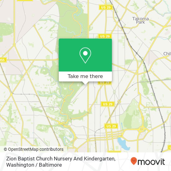 Mapa de Zion Baptist Church Nursery And Kindergarten