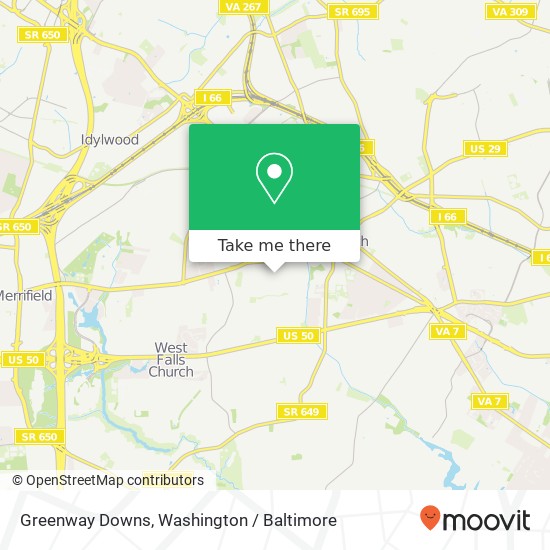 Greenway Downs map