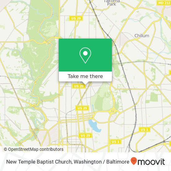 Mapa de New Temple Baptist Church