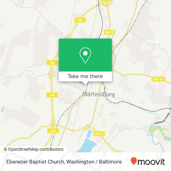 Mapa de Ebenezer Baptist Church