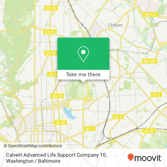 Calvert Advanced Life Support Company 10 map