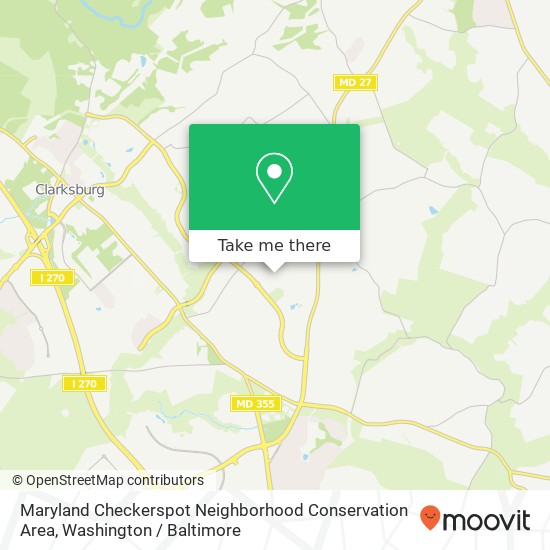 Maryland Checkerspot Neighborhood Conservation Area map