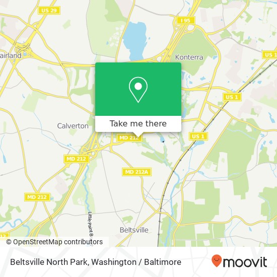 Mapa de Beltsville North Park