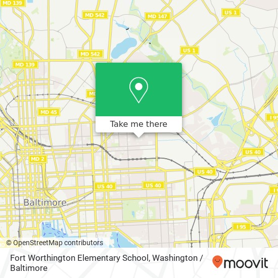 Fort Worthington Elementary School map