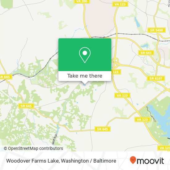 Woodover Farms Lake map