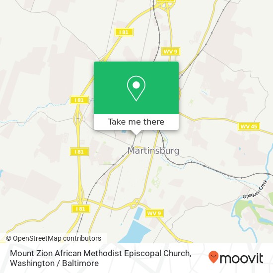 Mapa de Mount Zion African Methodist Episcopal Church