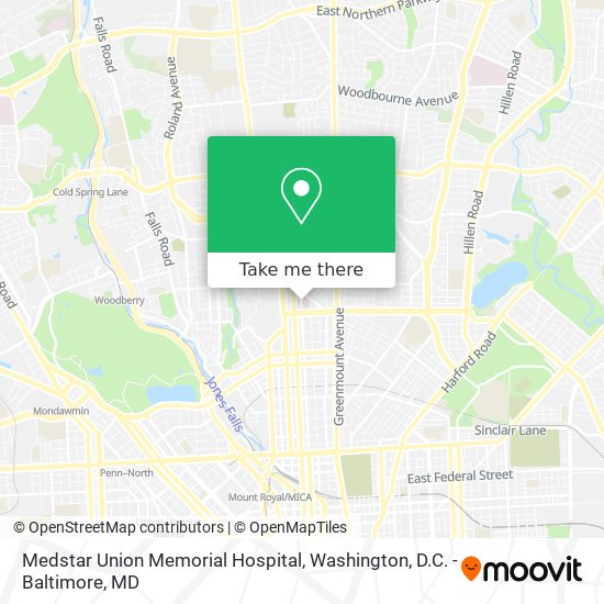 Medstar Union Memorial Hospital map