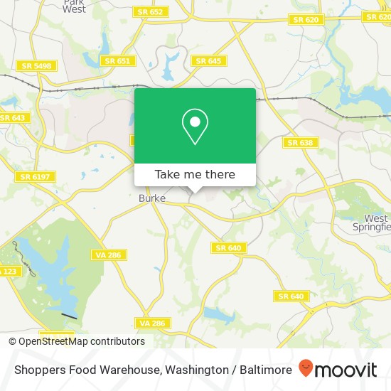 Mapa de Shoppers Food Warehouse