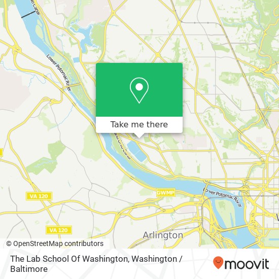 The Lab School Of Washington map