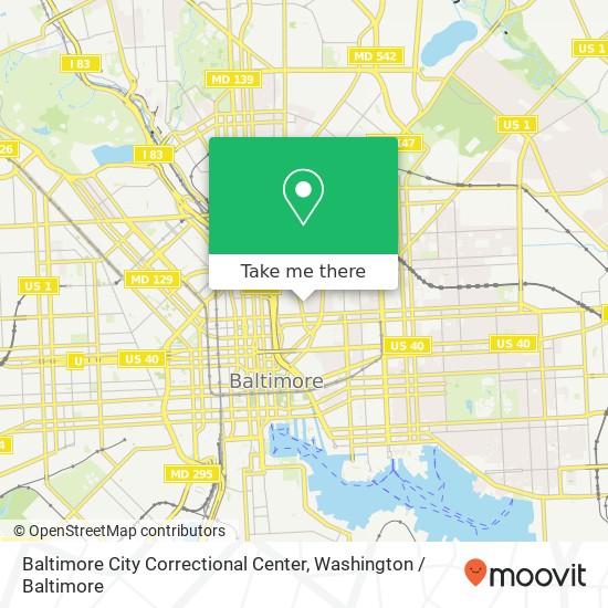 Mapa de Baltimore City Correctional Center