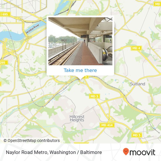 Mapa de Naylor Road Metro