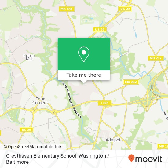 Cresthaven Elementary School map
