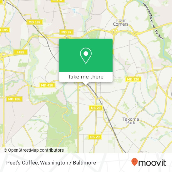 Peet's Coffee map