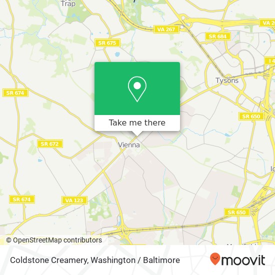 Coldstone Creamery map