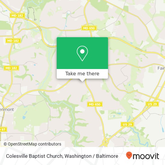 Colesville Baptist Church map