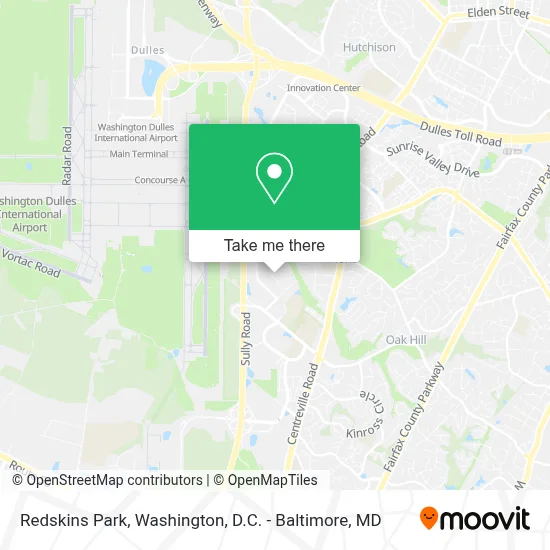 Redskins Park map