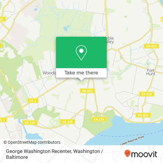 Mapa de George Washington Recenter