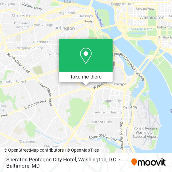 Sheraton Pentagon City Hotel map