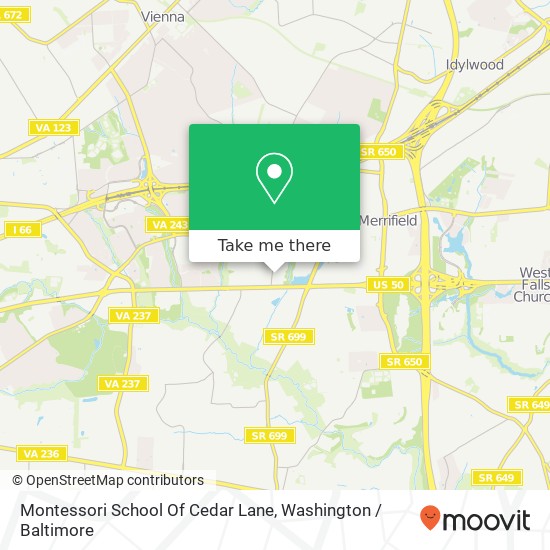 Montessori School Of Cedar Lane map