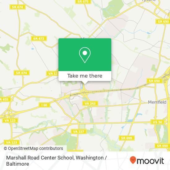 Mapa de Marshall Road Center School