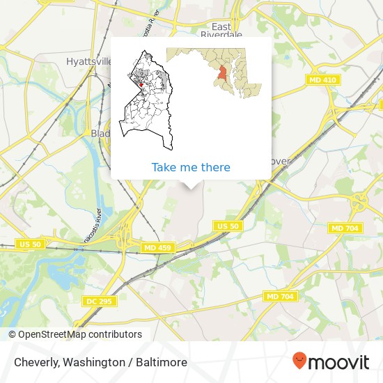 Mapa de Cheverly