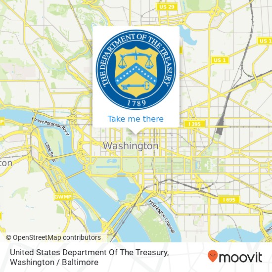 United States Department Of The Treasury map