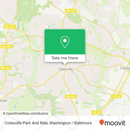 Mapa de Colesville Park And Ride