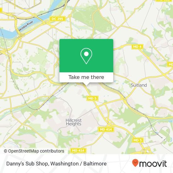 Danny's Sub Shop map