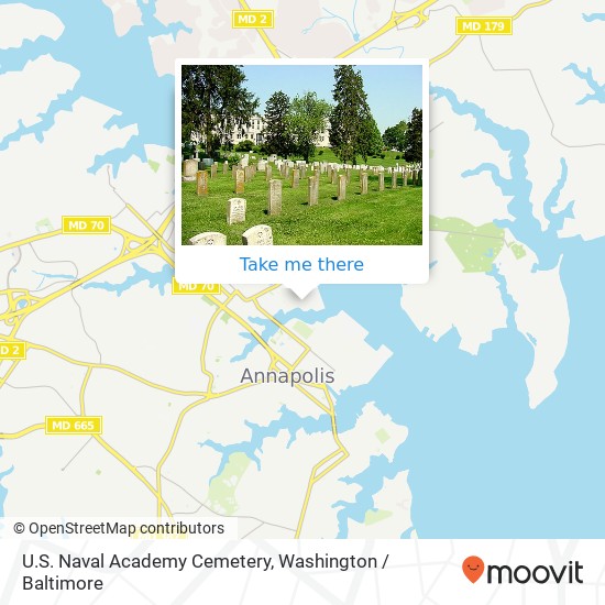 U.S. Naval Academy Cemetery map