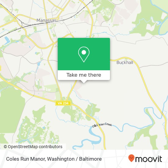 Mapa de Coles Run Manor