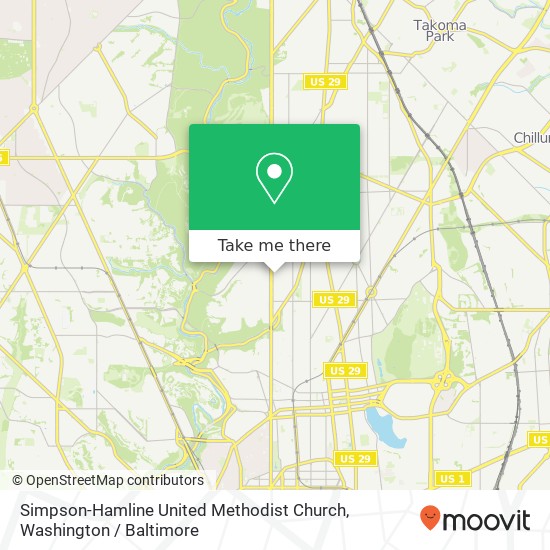 Simpson-Hamline United Methodist Church map