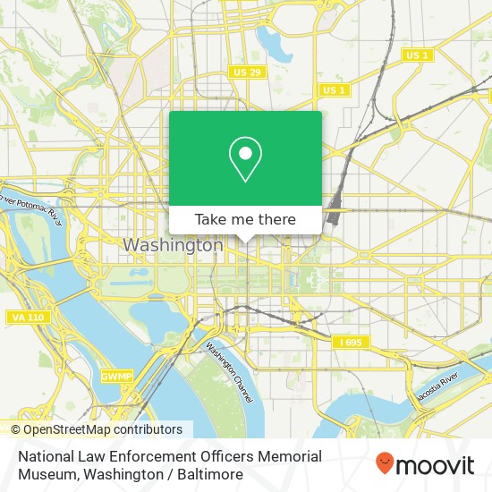 Mapa de National Law Enforcement Officers Memorial Museum