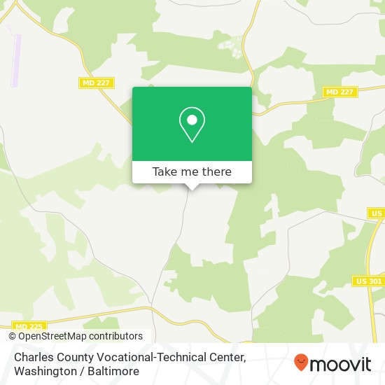 Mapa de Charles County Vocational-Technical Center