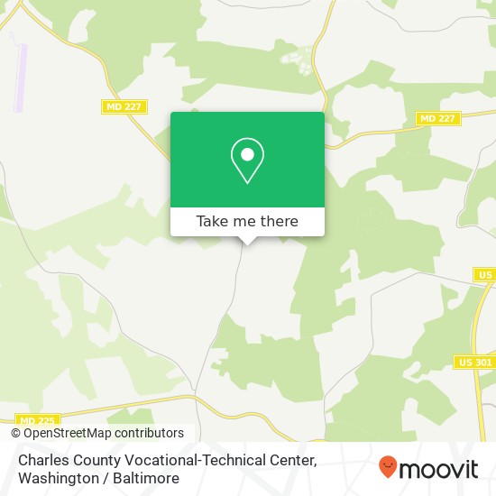 Charles County Vocational-Technical Center map