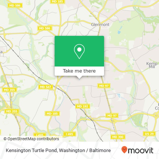 Mapa de Kensington Turtle Pond