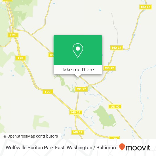 Mapa de Wolfsville Puritan Park East