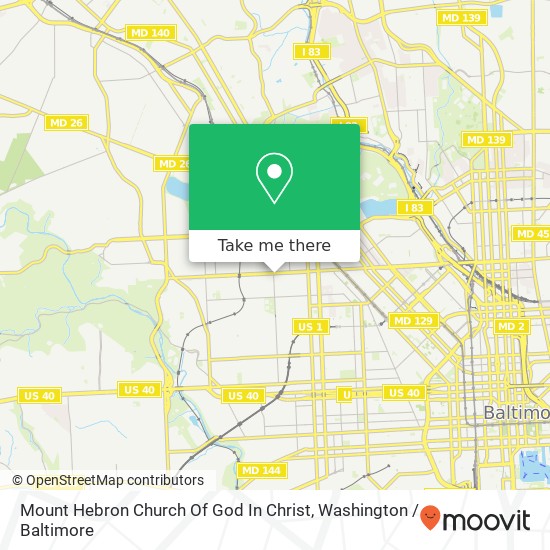 Mount Hebron Church Of God In Christ map