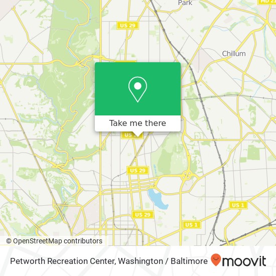 Petworth Recreation Center map