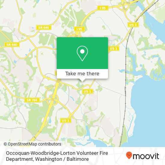 Occoquan-Woodbridge-Lorton Volunteer Fire Department map