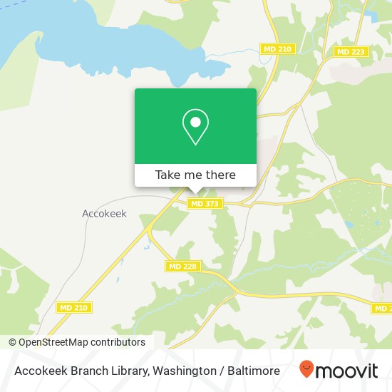 Mapa de Accokeek Branch Library