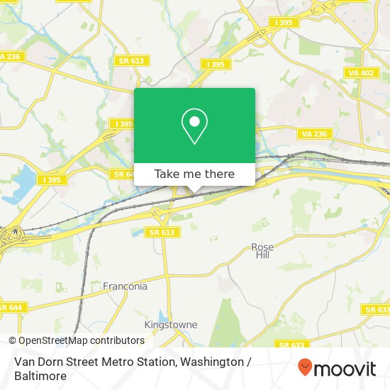 Mapa de Van Dorn Street Metro Station