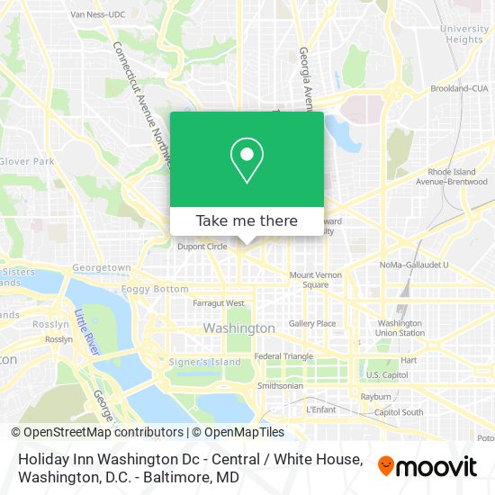 Holiday Inn Washington Dc - Central / White House map