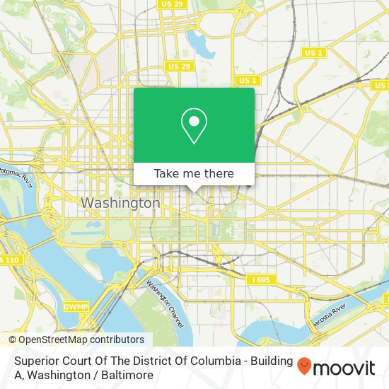Mapa de Superior Court Of The District Of Columbia - Building A