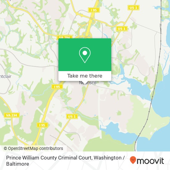 Mapa de Prince William County Criminal Court