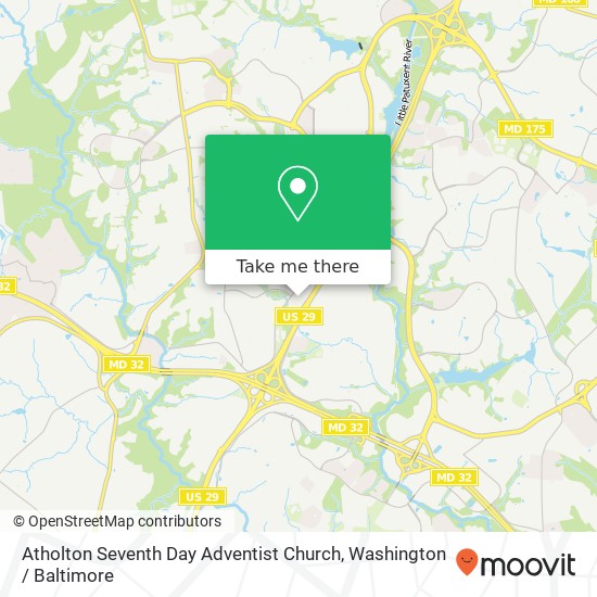 Atholton Seventh Day Adventist Church map