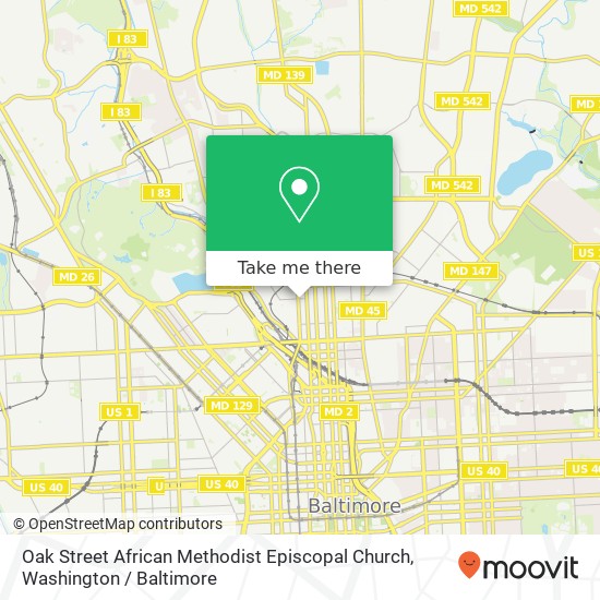 Mapa de Oak Street African Methodist Episcopal Church